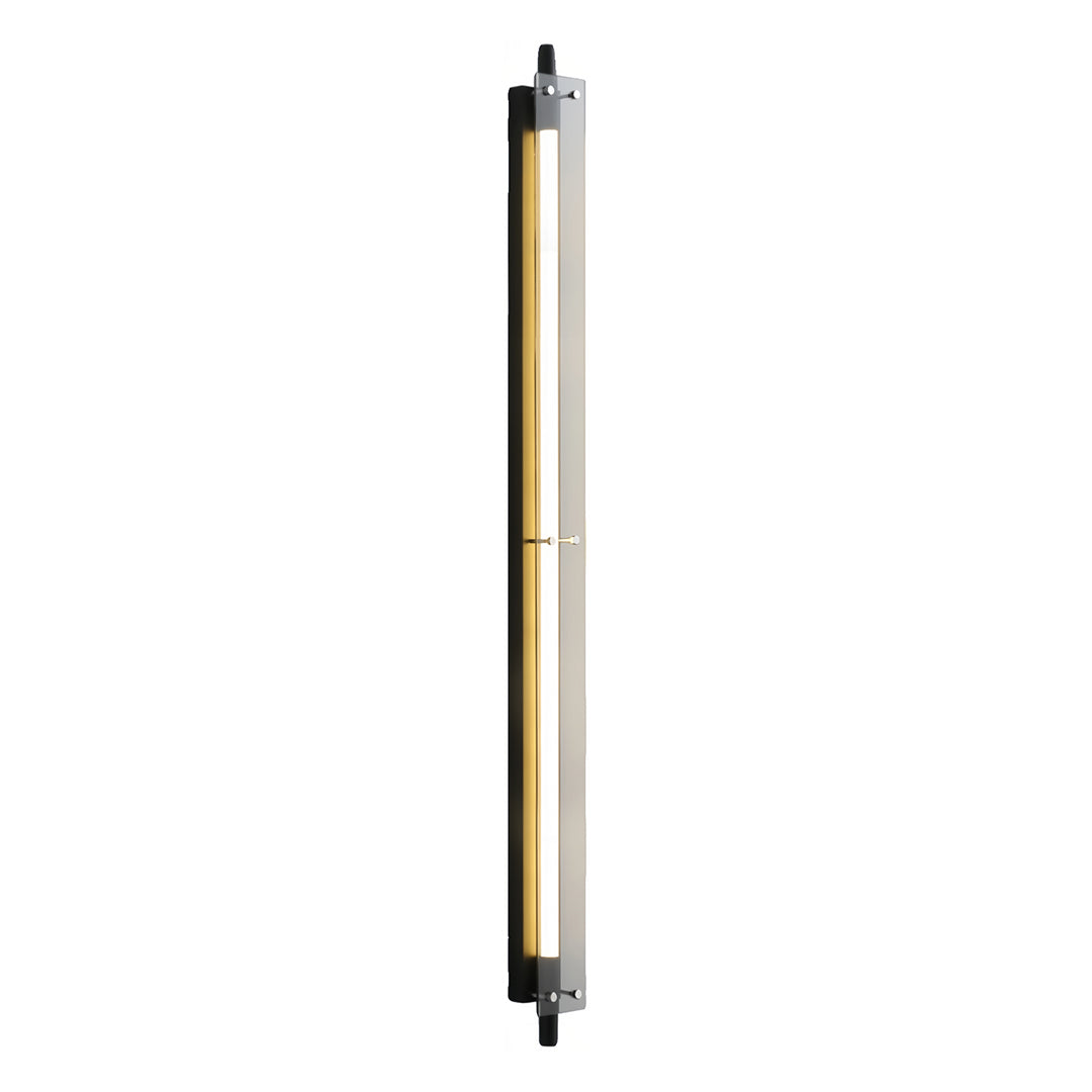 Linear LED Wall Sconce in Black with Up-Down Illumination for Modern Hallways