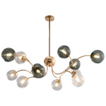 Aurelia Six-Light Clear Glass Flush Mount Ceiling Light in Champagne Gold