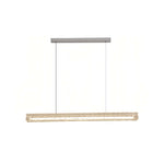 Modern White Linear Pendant Light with Frosted Acrylic Shade for Kitchen Island and Dining Room
