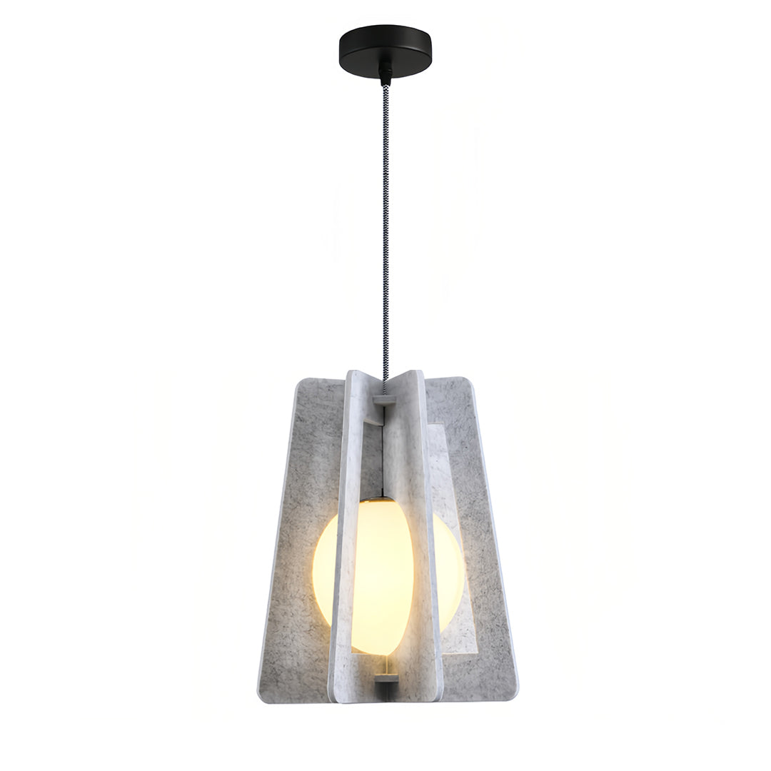 Geometric Felt Pendant Light with Acoustic Design for Modern Interiors