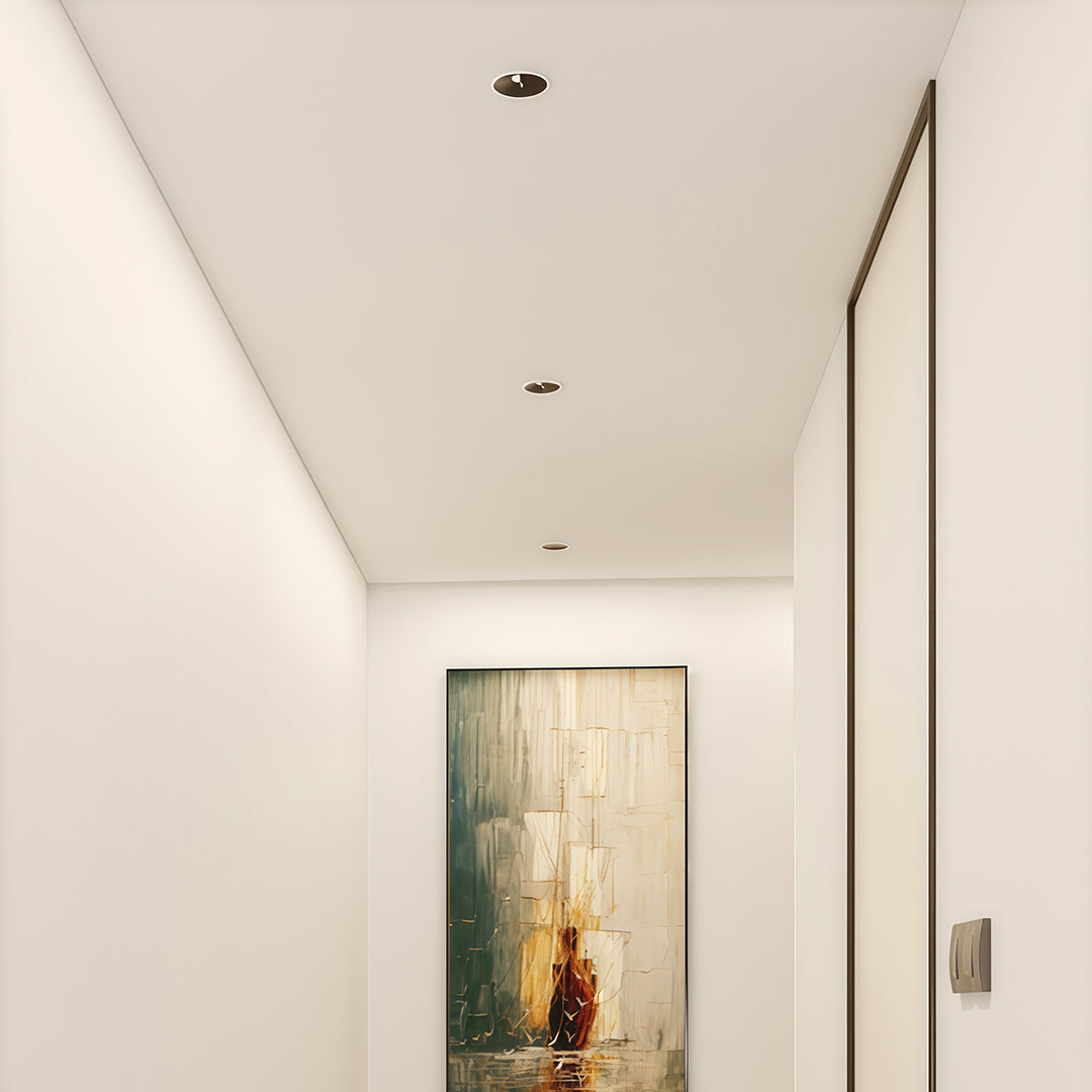 Recessed Adjustable LED Spotlights with Anti-Glare Deep Cup, Black Aluminum