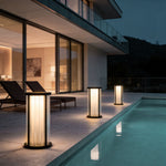 Modern Outdoor Bollard Lights – Black Stainless Steel LED Landscape Lighting