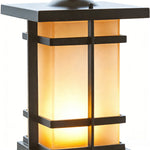 Pavilion Black Aluminum Outdoor Bollard Light with Warm LED