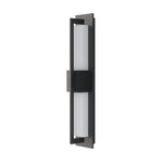 Linear Outdoor Wall Sconce in Black Aluminum with Warm LED Light