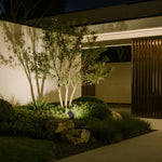 Round LED Landscape Spotlight in Modern Aluminum for Outdoor Spaces