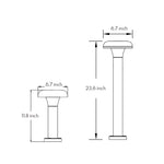 Minimalist Outdoor Bollard Light with Warm LED Glow for Pathways and Gardens