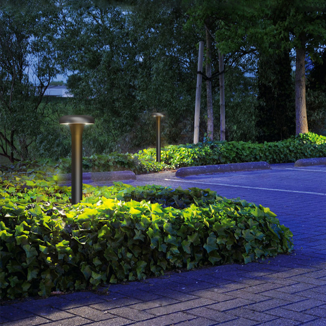 Minimalist Outdoor Bollard Light with Warm LED Glow for Pathways and Gardens