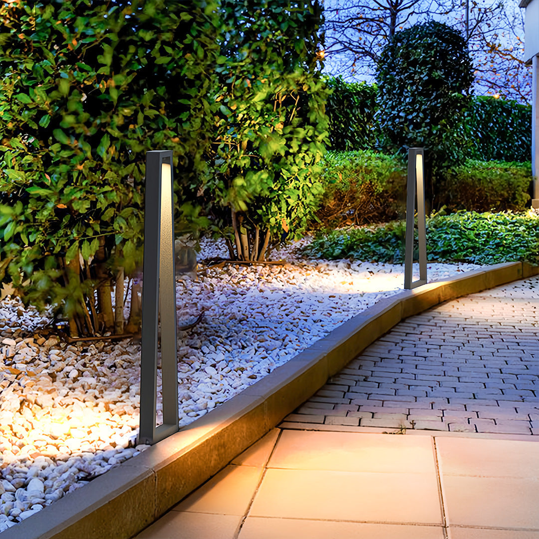 Modern Black LED Landscape Lighting Bollard for Outdoor Paths & Gardens
