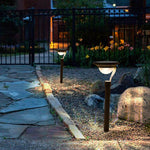 Aura Floating Solar Garden Stake Light in Matte Gray