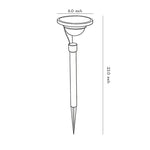 Aura Floating Solar Garden Stake Light in Matte Gray