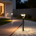 Aura Floating Solar Garden Stake Light in Matte Gray