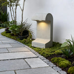 Retro Cement Outdoor Landscape Light with Warm LED Glow