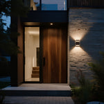 Modern Industrial Outdoor Wall Light with Up and Down Illumination