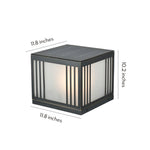 Copper Solar Gate Pillar Light – Modern Square Outdoor Lamp