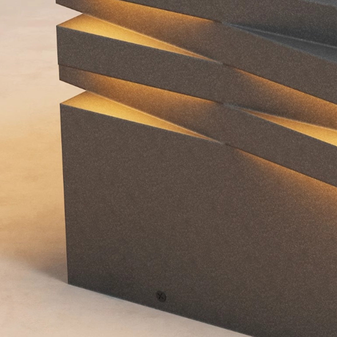 Modern Stainless Steel Outdoor Pillar Light with Solar & Hardwired Options