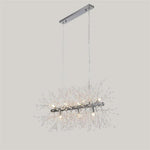 Luxury Modern Led Pendant Light With Electroplated Metal Crystal Design E26 E27 Compatible