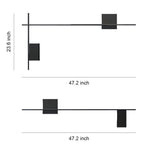 Modern Minimalist Rectangular LED Wall Sconce Set for Bedroom and Living Room