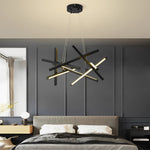 Satellite Geometric LED Chandelier in Black, Gold, or White