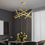 Satellite Geometric LED Chandelier in Black, Gold, or White