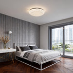 Aurelia Geometric Flush Mount Ceiling Light in White with Full-Sky Star Effect