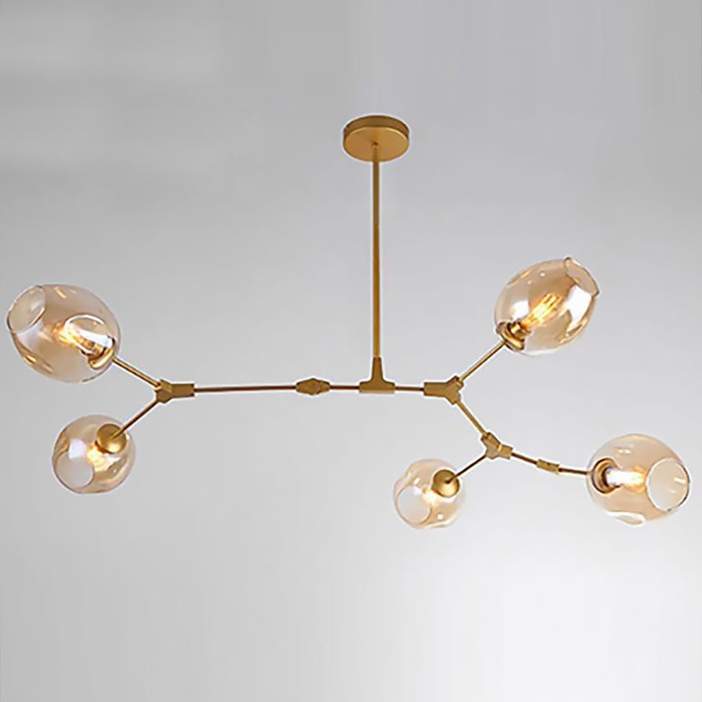 Nordic Branches Bubble Sputnik Chandelier 5 To 11 Lights Gold Finish