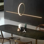 Modern Ring Linear LED Pendant Light for Dining Room and Kitchen Island