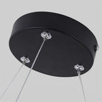 Geometric LED Pendant Light in Matte Black with Frosted Acrylic Shade