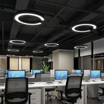 Geometric LED Pendant Light in Matte Black with Frosted Acrylic Shade