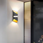 Modern LED Outdoor Wall Sconce with Up and Down Lighting in Aluminum