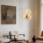 Ginkgo Leaf Wall Sconce in Gold Finish – Modern Botanical Lighting for Bedroom and Living Room