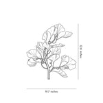 Ginkgo Leaf Wall Sconce in Gold Finish – Modern Botanical Lighting for Bedroom and Living Room