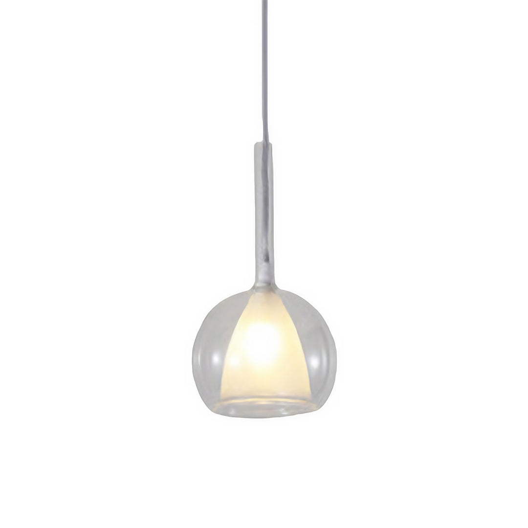 Nordic Hand-Blown Glass Ball Pendant Light for Dining Room & Living Room