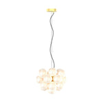 Lumina Glass LED Flush Mount Ceiling Light in Gold and White