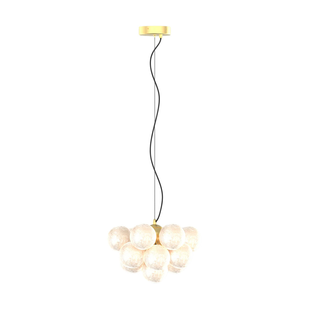 Lumina Glass LED Flush Mount Ceiling Light in Gold and White