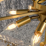 Lumière Copper Glass Flush Mount Ceiling Light