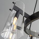 Modern Copper Chandelier with Acrylic Shades for Dining and Living Spaces