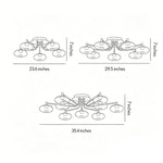 Lumina Glass Flush Mount Ceiling Light — Modern LED Fixture in Black