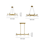 Modern Copper Chandelier with Acrylic Shades for Dining and Living Spaces