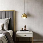 Nordic Brass Glass Pendant Light for Dining Room and Living Room