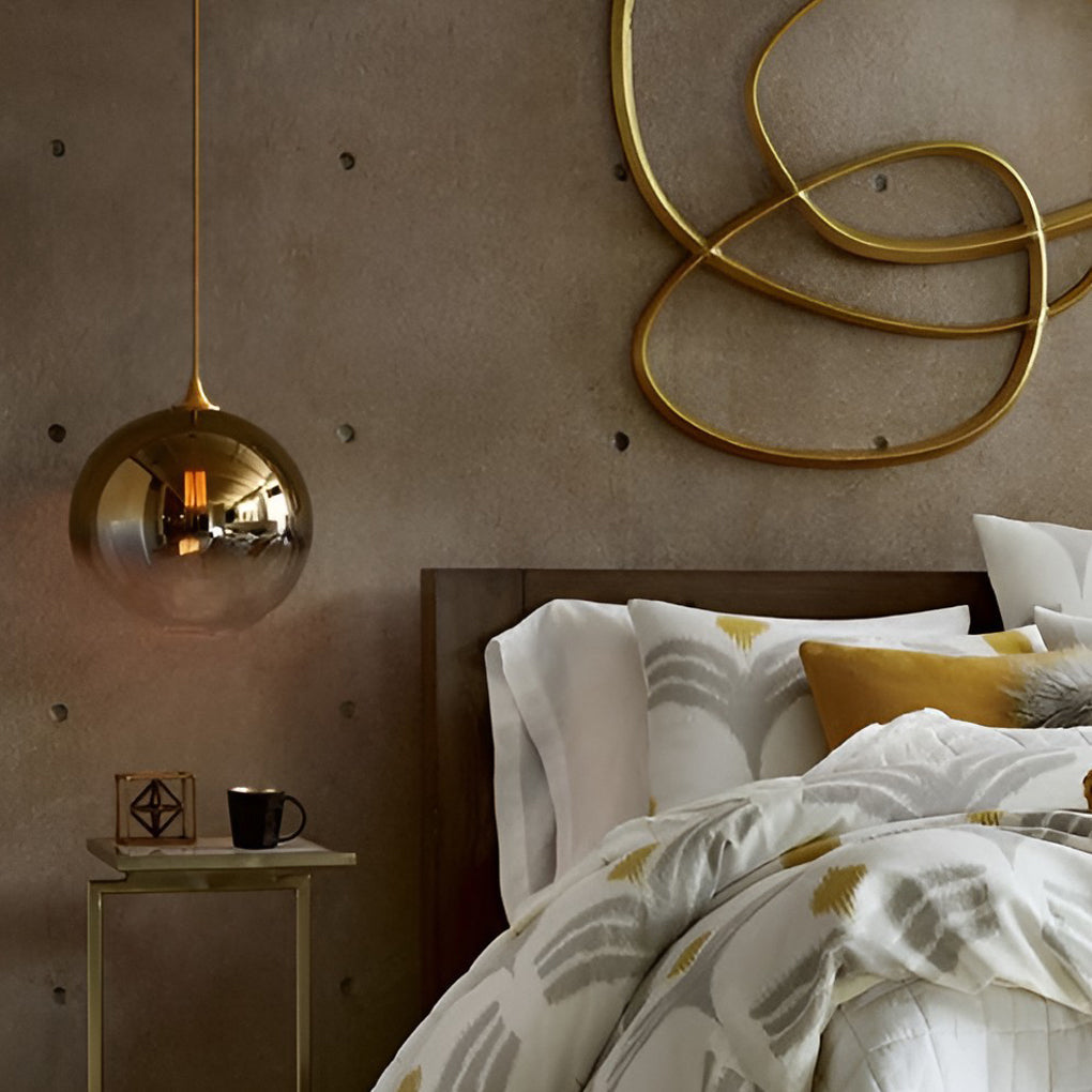 Lumina Glass Globe Pendant Light – Modern Single-Ball Ceiling Lamp for Dining & Living Spaces