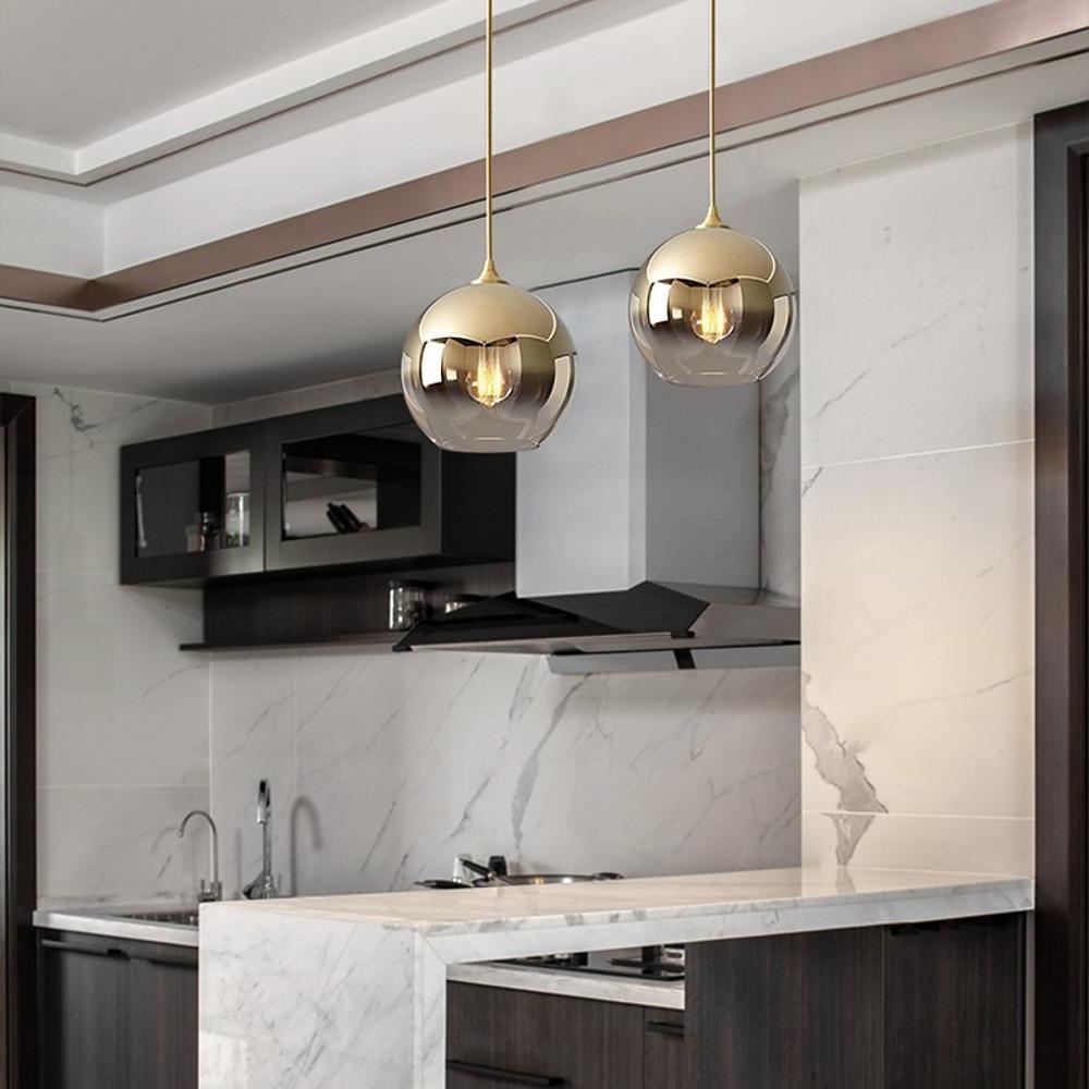 Lumina Glass Globe Pendant Light – Modern Single-Ball Ceiling Lamp for Dining & Living Spaces