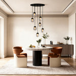 Luxury Copper Chandelier with Clear Glass Shades for Modern Interiors