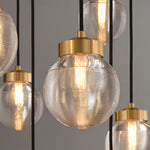 Luxury Copper Chandelier with Clear Glass Shades for Modern Interiors