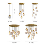 Luxury Copper Chandelier with Clear Glass Shades for Modern Interiors