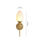 Aurelia Glass Wall Sconce in Copper, Nickel, or Black