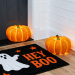 Sculptural Pumpkin Resin Lamp with Warm LED Glow for Indoor and Outdoor Ambience