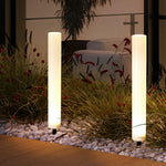 Modern Solar Lawn Lamp – Waterproof Cylindrical Post Light for Garden & Yard