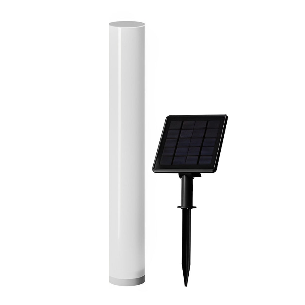 Modern Solar Lawn Lamp – Waterproof Cylindrical Post Light for Garden & Yard