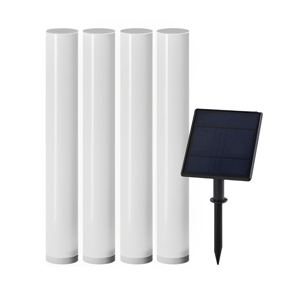 Modern Solar Lawn Lamp – Waterproof Cylindrical Post Light for Garden & Yard