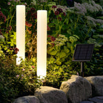 Modern Solar Lawn Lamp – Waterproof Cylindrical Post Light for Garden & Yard